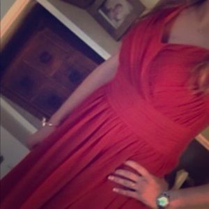 Rust, Floor length, clean dress